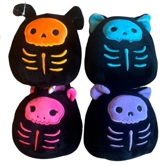 Squishmallows Other - Squishmallow Halloween skeleton bundle 4 inch - Cat Dog Unicorn Bear - NEW